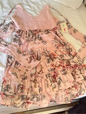 Flowy Pink Floral Sundress